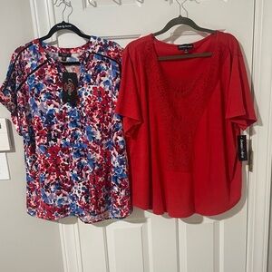 Two 2x tops nwt